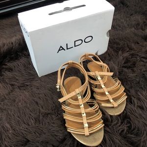 *3 for $21* ALDO - MAZIE Golden-Brown Sandals
